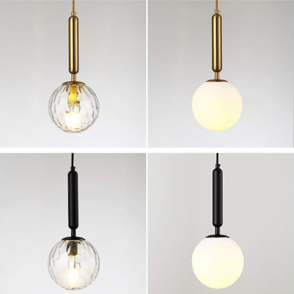 Estilo Nórdico Aplique Moderno E27 Vidrio Lámparas De Pared para Sala De Estar Dormitorio Lámpara De Noche Interior Colgante Accesorio De Iluminación De Pared,Black+MilkyWhite-NeutralLight