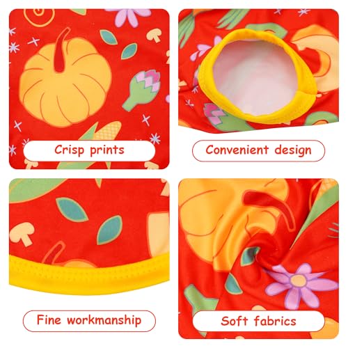Dog Shirts for Extra Large Dogs Sleeveless Tank Top Tee Clothes Vest Autumn Red Yellow Pumpkin Maple Leaves Light Weight Stretchable Soft for Girl Boy Female Male Outfit XL Pack of 2 - Image 5