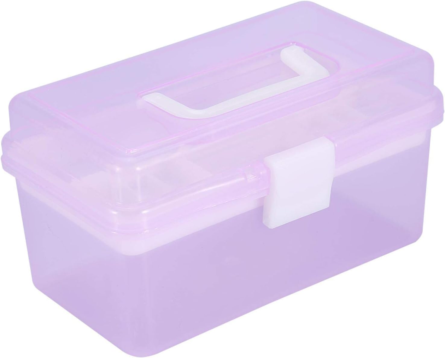 Uxsiya 3Types Nail Decoration Box Nail Storage Case Multifunctional Makeup Cosmetic Tools for Tool Storage and Organization(Purple S)