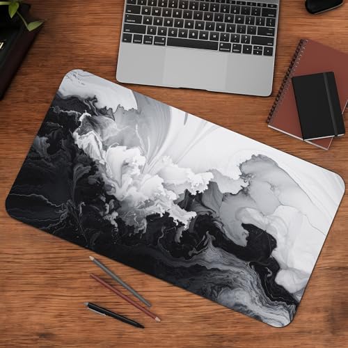 Image of Oil Spill Premium Desk Mat | Anti-Skid | Anti-Slip | 90 * 42 cm | Laptop Mat for Work from Home /Office /Gaming- Extended Mouse pad and Keyboard Desk mat