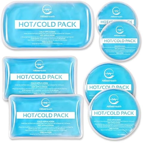 Reusable Hot and Cold Gel Ice Packs for Injuries - Gel Cold Packs for Injuries - Multiple Shapes and Sizes 7 Variety Pack Cover
