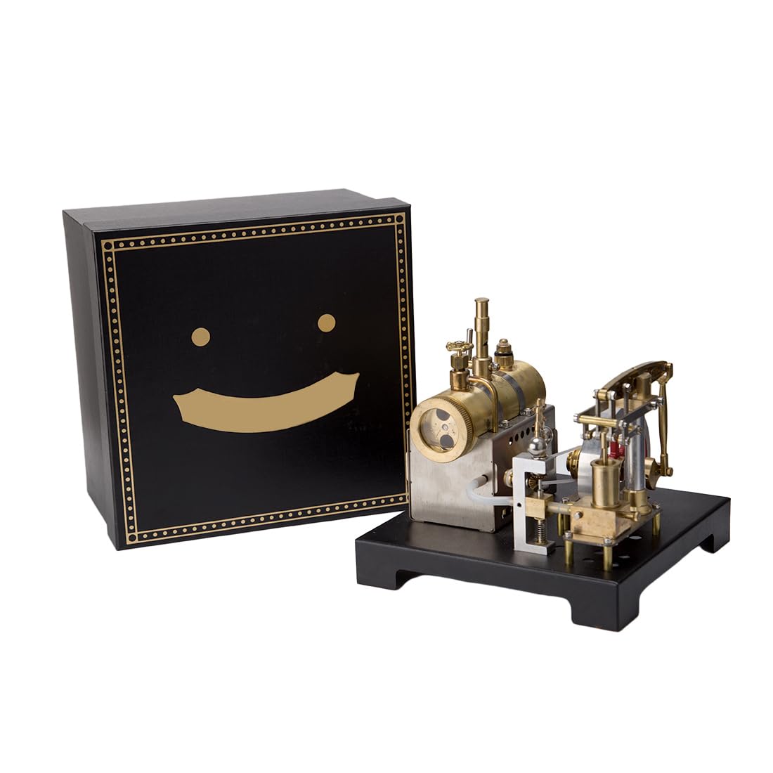 BuildCubes Kit de construcción de máquina de vapor, modelo de máquina de vapor estacionaria con caldera horizontal, kit educativo científico para adultos y jóvenes a partir de 16 años