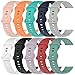NineHorse Replacement Band Compatible with WZWNEER Watch,Soft Silicone Smart Watch Band Adjustable Quick Release Smartwatch Band for WZWNEER Watch Band Accessories