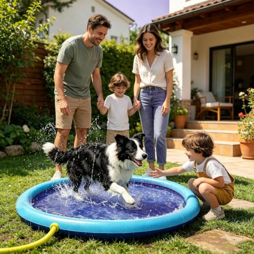 Piscina de salpicaduras para perros resistente a pinchazos y garras 2
