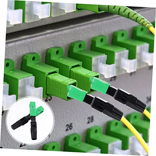Conectores rápidos de fibra óptica monomodo SC APC de plástico para gestión de red kit de 10 6