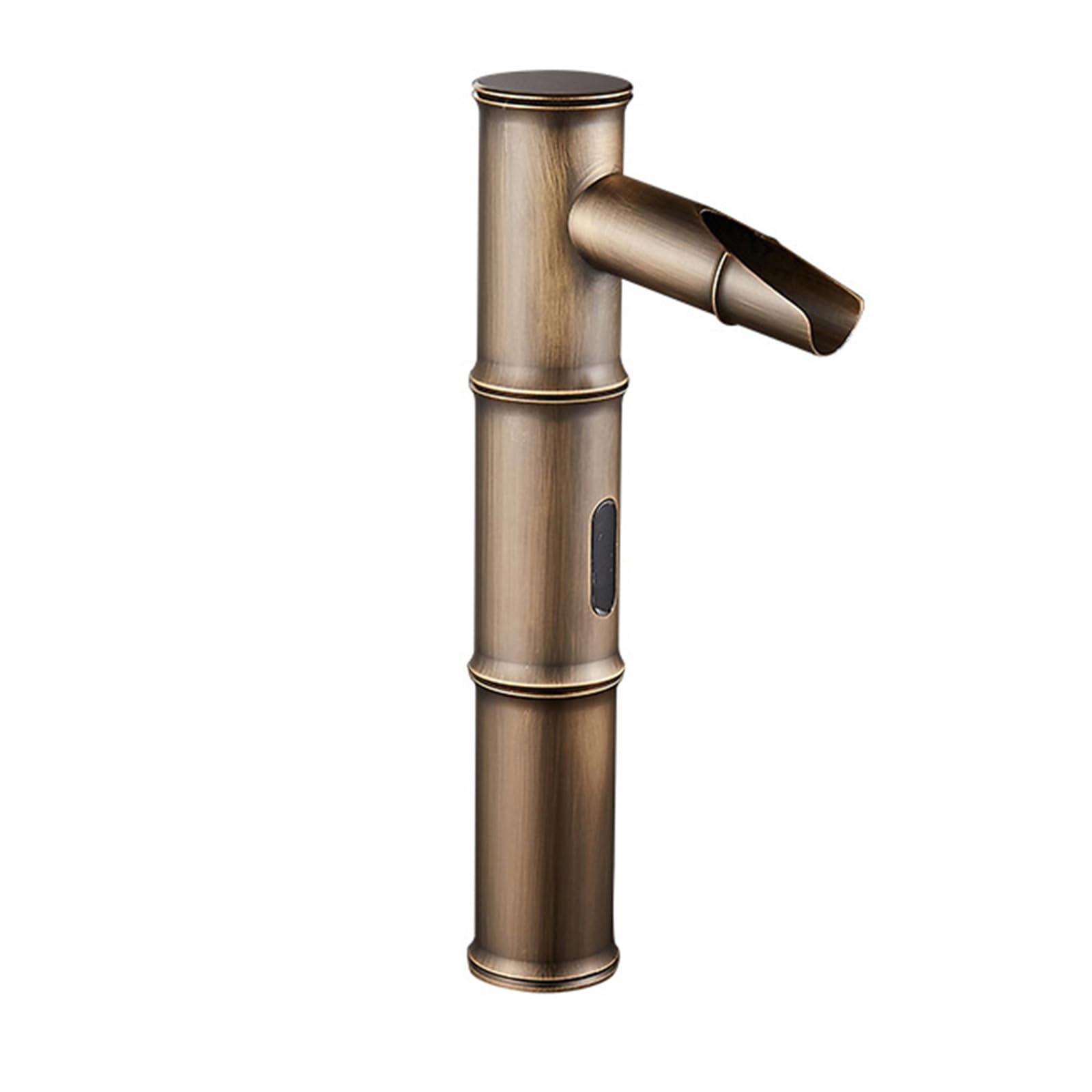ZYCHSJXA Vintage Bathroom Touchless Sink Taps Antique Waterfall Mixer for Basin Sensor Faucet Brass Middle