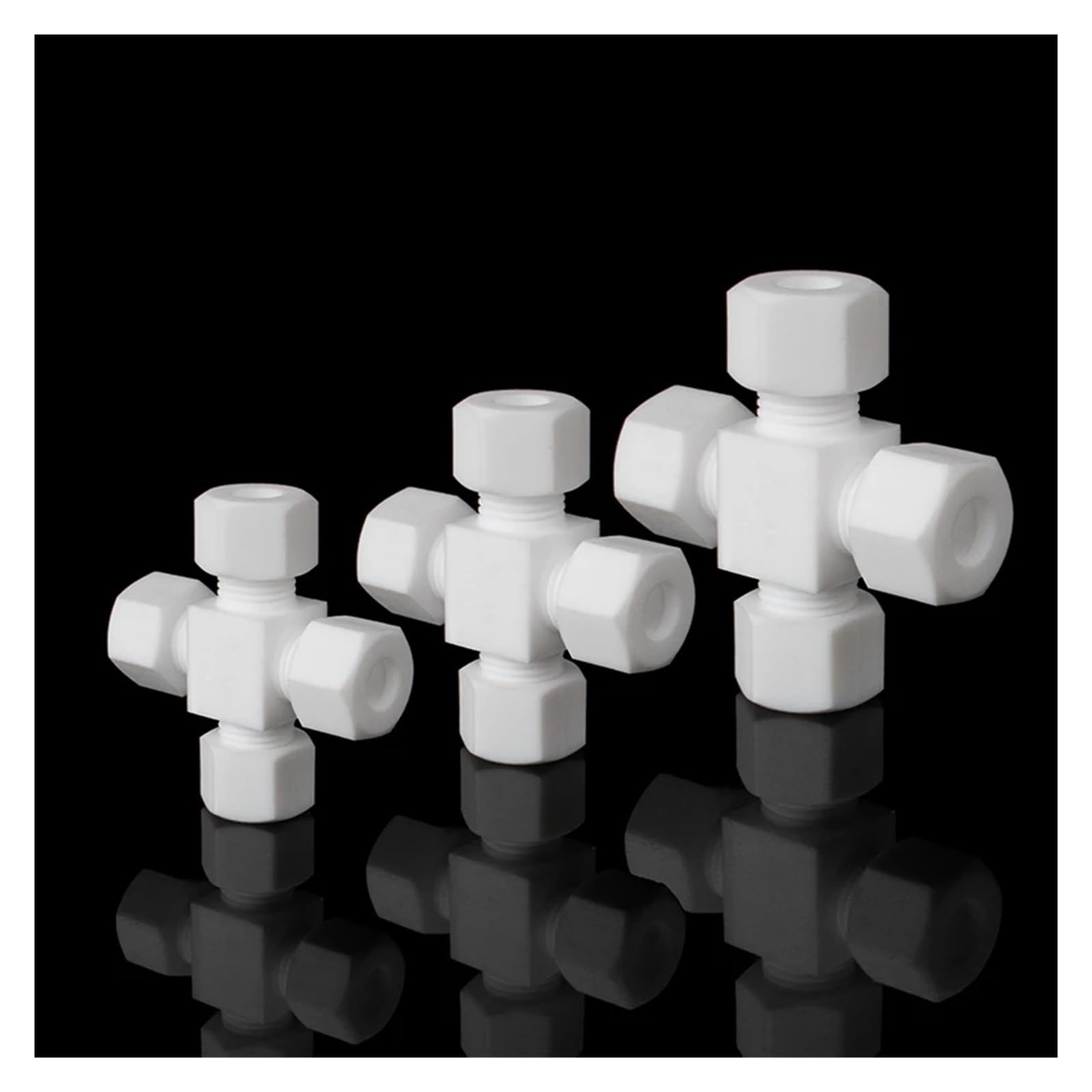 Raccord de compression for tube de 1/8" 1/4" 3/8" 1/2" 1" OD, croix 4 voies, 3 4 6 8 10 12 mm, raccord de tuyau, adaptateur de connecteur(4mm)