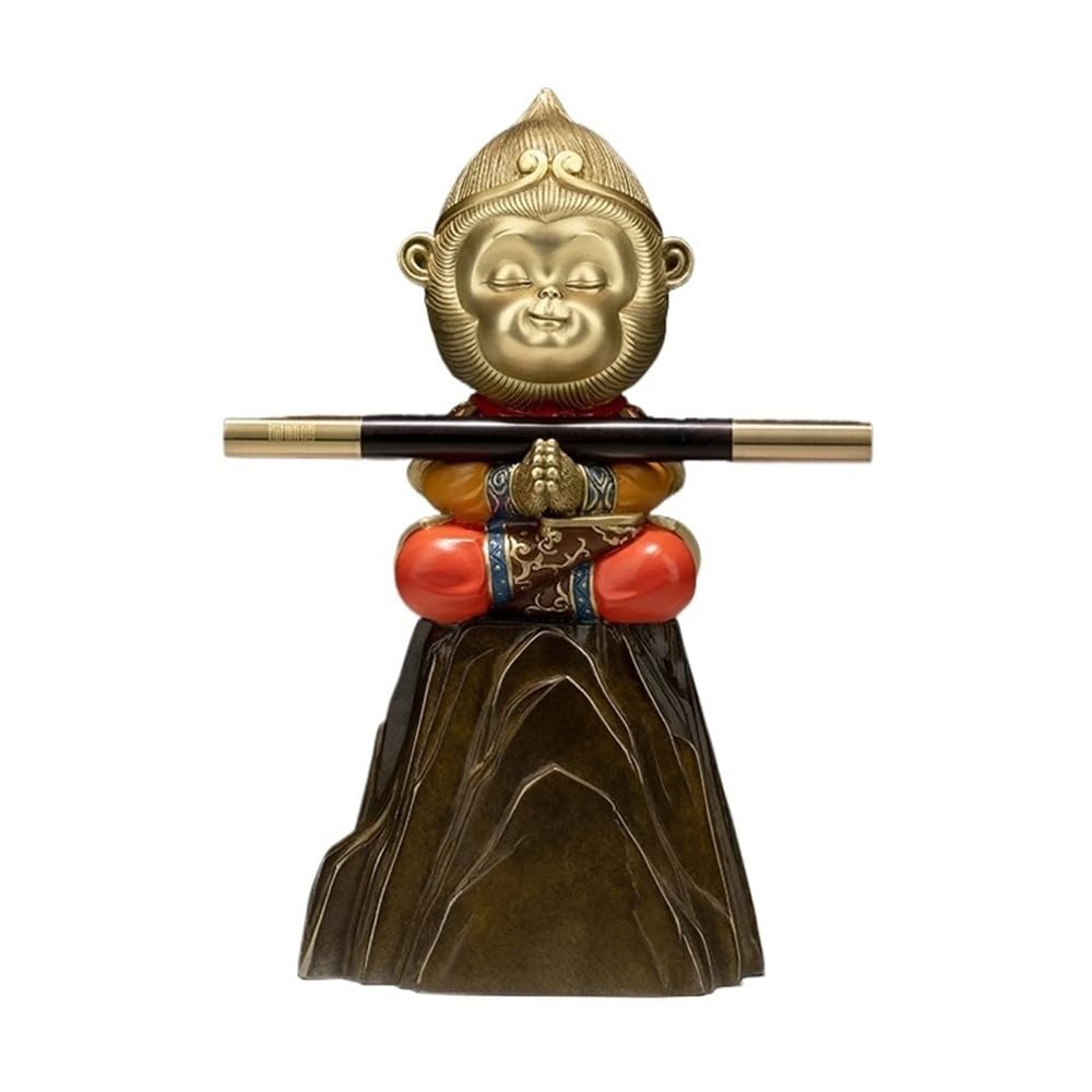 CHICKEN Bronze Living Room Ornaments Creative Bronze Monkey King Ornaments Home Living Room Desktop Handmade Statue Office Decoration Crafts Ornaments to Attract Wealth