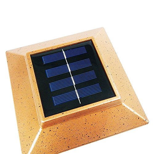 Iglow 8 Pack Copper Outdoor Garden 4 X 4 Solar Led Post Deck Cap Square Fence Light Landscape Lamp Pvc Vinyl Wood Bronze #TOP2