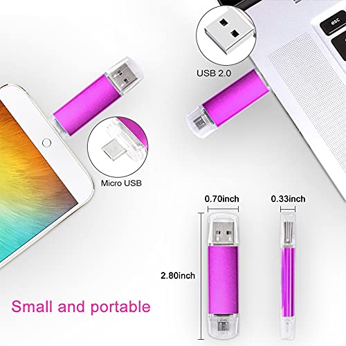 Image of Micro USB Flash Drive 64G OTG Memory Stick for Android Smart Phone, VANSUNY USB Photo Stick Thumb Drive PenDrive for Tablets /Mac /Android Device, Jump Drive Pen Drive for PC (64GB, Pink)