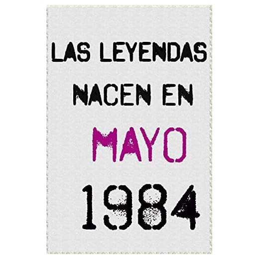 las leyendas nacen en mayo 1984 ; regalo de cumpleaños 36 años para mujer y para hombres .forrado cuaderno de notas ; liberta de apuntes ; agenda o diario personal divertido regalo de cumpleaños