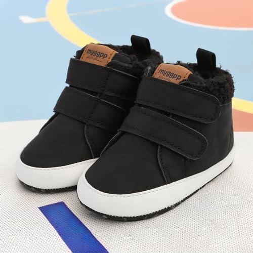 Image of CENCIRILY Baby Boys Girls High Top Sneakers Soft Soles Anti Skid Infant Ankle Shoes Toddler Prewalker First Walking Crib Shoes