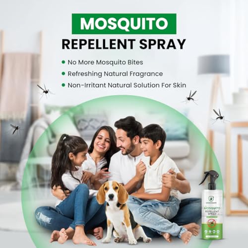 Image of Natural Mosquito Repellent Spray 250ml | DEET-Free Dengue & Malaria Protection | Lemongrass Fragrance for Home & Travel