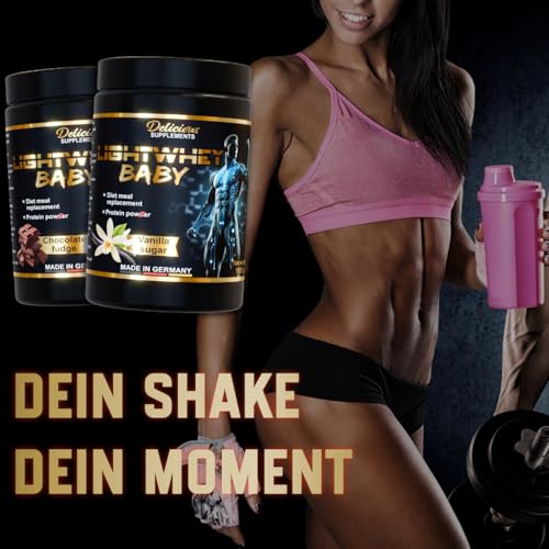 Lightwhey Baby - Whey Protein Pulver Chocolate Fudge - 1kg Eiweißpulver für Muskelaufbau, Alltag & Diät - Mahlzeitersatz - zum Auflösen in Wasser oder Milch - Delicious Supplements - Made in Germany