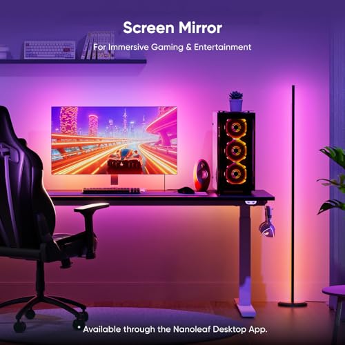 Image of Nanoleaf Matter Smart Floor Lamp, 1700lm RGBTW LED Standing Lamps