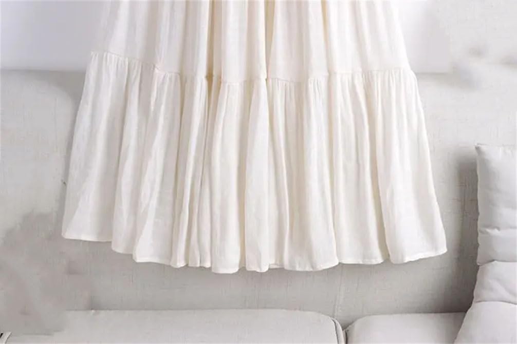 Faldas largas acampanadas con cintura elástica para mujer, estilo vintage, holgadas, lisas