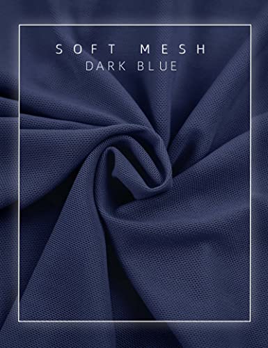 Women Soft Mesh Side Split Short Ballet Dance Skirt Navy #TOP3