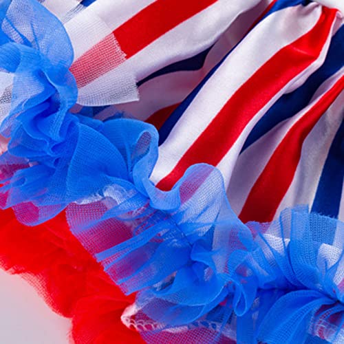 sfdgfhyf Little Kid First Walking Sneakers Infant Girls Independence Day Short Sleeve Letter Print Romper (Blue, 3-6 Months)2