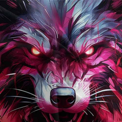 Housses de couettes loup 3D microfibre douce King 220x240cm