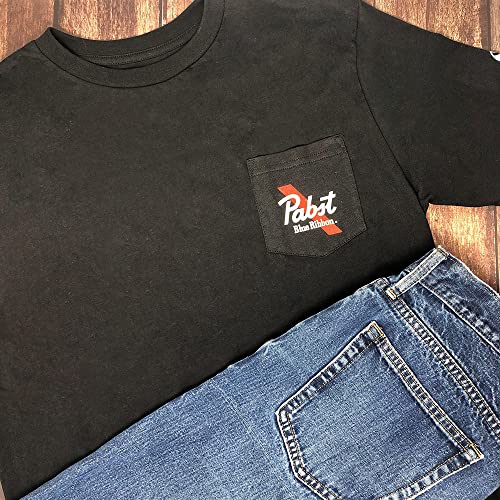 Hooey Men’s Short Sleeve Crew Neck Shirt W/Logo (Pabst - Black, Xx-Large) #TOP2