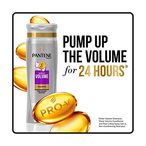 Pantene, Shampoo, Pro-V Sheer Volume for Fine Hair, 25.4 fl oz, Twin Pack