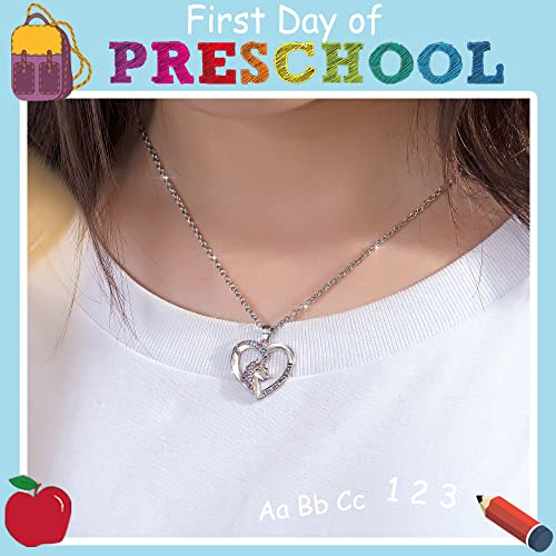 Shonyin Back to School Gifts Kindergarten Preschool Girls Unicorn Necklace for Daughter Granddaughter Niece Sister Student, Unicorn- Symbolizes Brave, Happiness, Luck3