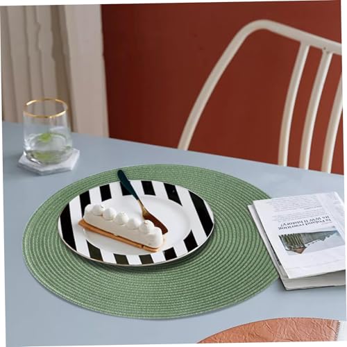 Sets de table de cuisine ronds verts pour décoration de table à manger
