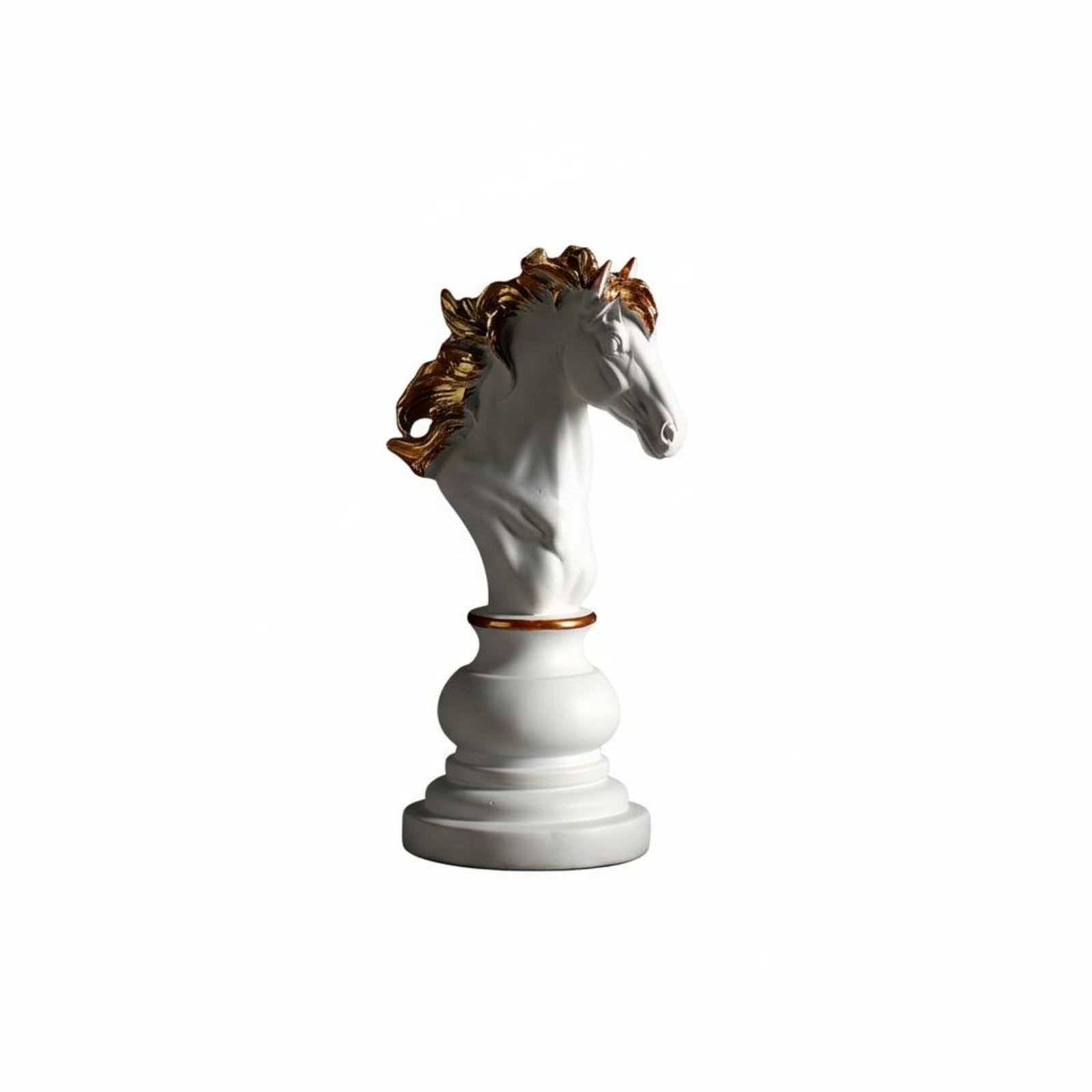 Resin Chess Piece Decor Fine Craftsmanship Resin Chess Figurine King Queen Horseman Sculpture Elegant Design Collectible, White, Knight-image-39