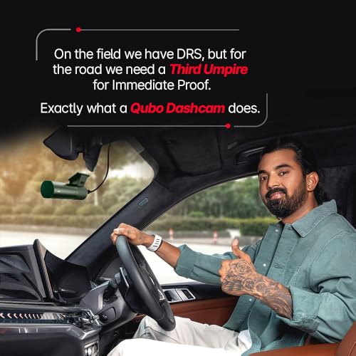 Image of Qubo Car Dashcam Pro X by Hero Group | 3MP 1296P FHD+ Camera | NightPulse Vision | Wide-Angle FOV | Supercapacitor | Built-in Wi-Fi, Mic | App Control | G-Sensor | Up to 1TB Storage | (Alpine Green)