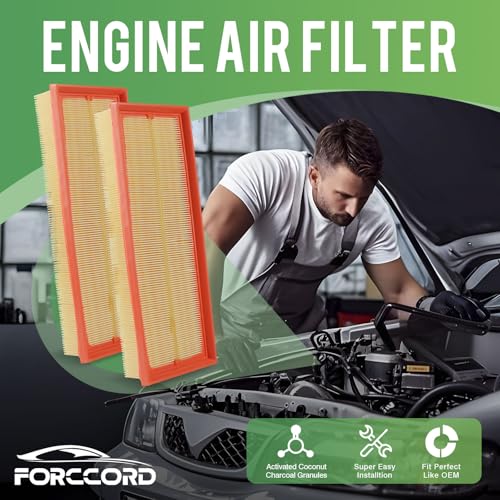 Image of 2-Pack Engine Air Filter Fits for Mercedes-Benz S400 CLK320 GLK350 SL550 CLS550 E350 E550 R350 SLK300 C230 E350 Air Filter Replacement 1120940604 Car Accessories