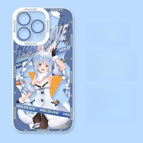 iPhone16用の ホロライブ hololive EN 風 がうる ぐら Gawr Gura 風 iPhone15plusケース 耐衝撃 全面保護 TPU素材 宝鐘マリン AZKi あずき 星街すいせい 兎田ぺこら アイフォン13 携帯カバー 贈り物 誕