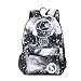 FANDARE Sac À Dos Lumineux Sacs Galaxy Scolaires Cartables Adolescent Sacs D'école Loisir Garçons Filles Sacs de Voyage Cartables Femmes Multicolore Daypack avec USB Imperméable Polyester Gris B L