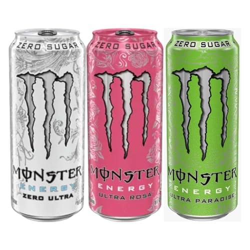 Image of Monster Energy Drink Variety Pack By Cougar, Zero Sugar and Juice Options, 12 Flavours Assortment (Imported-USA) Classic