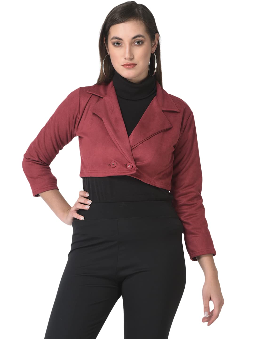 elendra jeans Elendra Women's Winter Wear Fleece Coat/Single Breasted Coat/Jacket Full Sleeve-picture-49