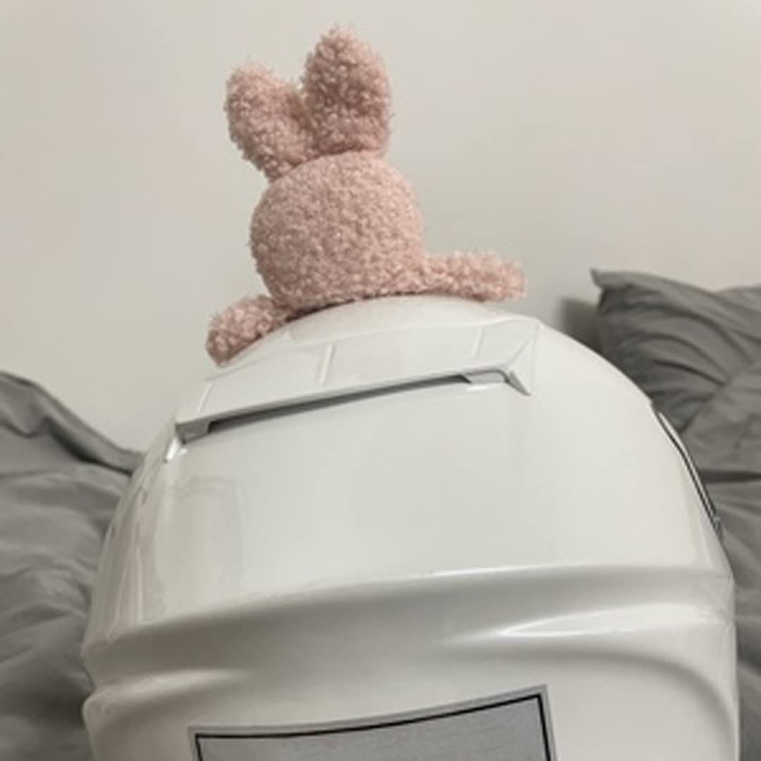 Amazon | かわいい オートバイ用 ヘルメットの角 ピンク 漫画のウサギ