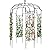 YITAHOME Birdcage Shape Garden Arch Arbors, 9.8'H x 6.8'W Pergola Pavilion for Climbing Plants Outdoor, Wedding Arches for Ceremony Party, Metal Garden Arbor for Patio, Backyard (Black)