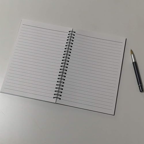 Miniatura 4 de YUREE Cuaderno de espiral A5 forrado, papel grueso de 3.53 oz/m² y cubierta rígida de estraza, 60 hojas (120 páginas), 8.35 x 5.9 pulgadas, marrón,