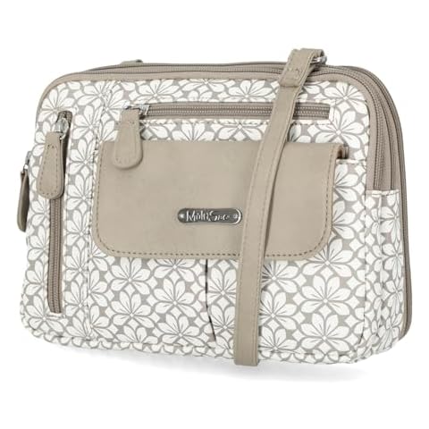 MultiSac Zippy Triple Compartment Crossbody Bag, Mushroom Geo Cover