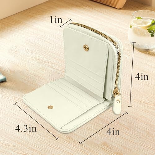 Women Small Wallet, PU Coin Purse Ladies Credit Card Holder for Woman, Multiple Card Slots Solid Color Wallet with Checker Pattern for Cash, Keys, ID Cards, Coin (Pink)3