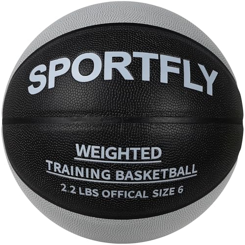 Sportfly Basketball Weighted 1kg Auxiliary Heavy 2.2lbs Size 6 for Indoor Outdoor Training, Training Heavy Basketball for Improving Dribbling, Passing Skills and Ball Control