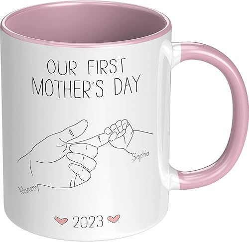 Miniatura 7 de Taza para el día de la madre para mamá de hija e hijo  Taza de café divertida para la mejor mamá del mundo  Regalo único de cumpleaños para esposa y