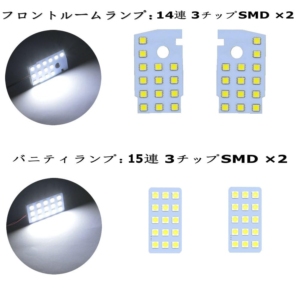 新品 プラド150 LED ルームランプ ホワイト 6000K 150系 プラド TZ-G/TX-Lパッケージ (7人乗り) GDJ/TRJ15 H29.9 専用 LEDルームランプセット 明るい 室内灯 車内灯 車種別 専用パーツ カスタム 内装パーツ 