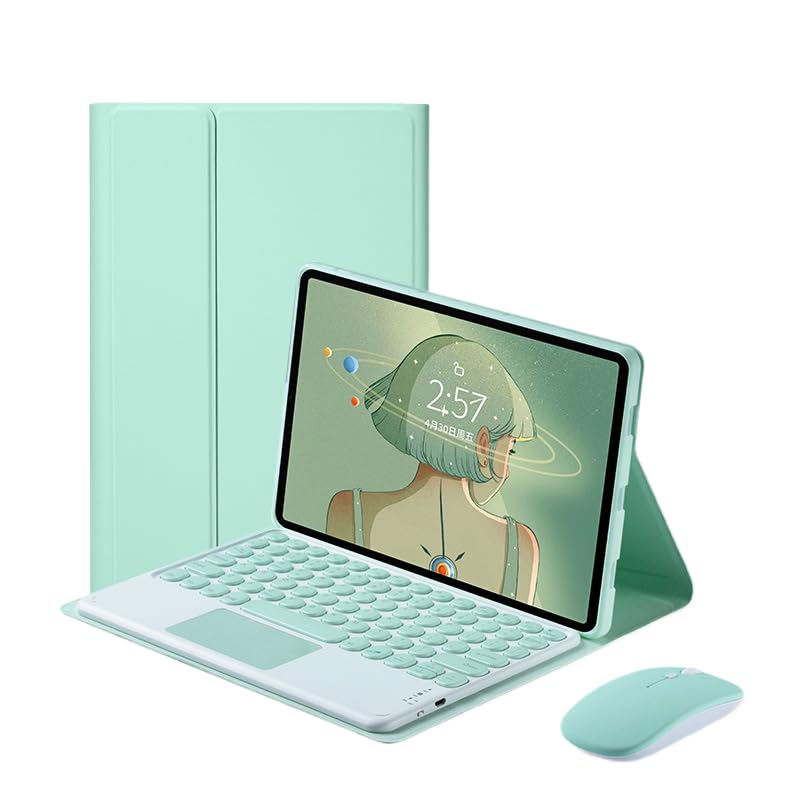 QYiiD Keyboard Case with Mouse for Keyboard Case for Lenovo Tab M11 11-inch 2024, Folio Keyboard Case Cover with Magnetically Detachable Wireless