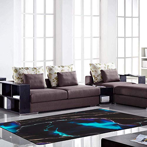 Grand tapis de sol antidérapant style encre 160x122 cm - 4