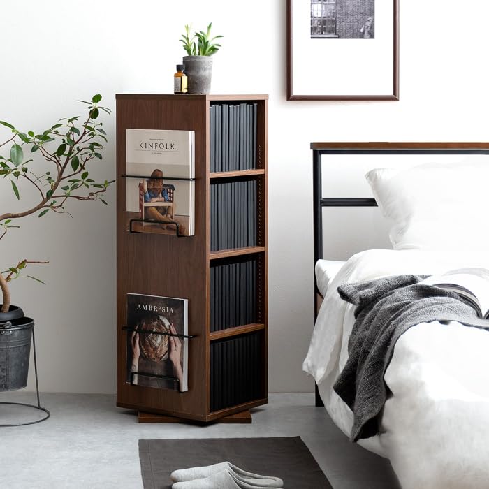 Amazon｜エア・リゾーム 本棚 マガジンラック 回転 おしゃれ リビング