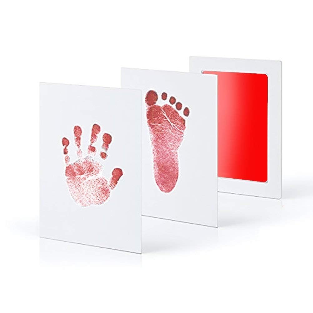 MVM Enterprise Baby inkless Hand Foot Print kit with Imprint Cards Hand Foot Impression Print DIY, No Touch, Safe Non Toxic Ink pad Non-Toxic and Mess Free Safe for Newborn Baby and Toddlers(1 pcs)-image-42