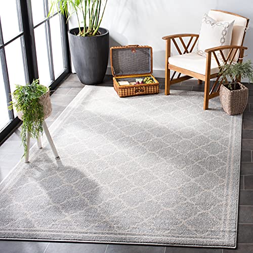 SAFAVIEH Amherst Collection AMT422B Teppich, marokkanisches Rankgitter, fusselfrei, für Wohnzimmer, Schlafzimmer, Esszimmer, Zuhause, Büro, 1,8 x 2,9 m, Hellgrau/Beige SAFAVIEH Amherst Collection AMT422B Teppich, marokkanisches Rankgitter, fusselfrei, für Wohnzimmer, Schlafzimmer, Esszimmer, Zuhause, Büro, 1,8 x 2,9 m, Hellgrau/Beige