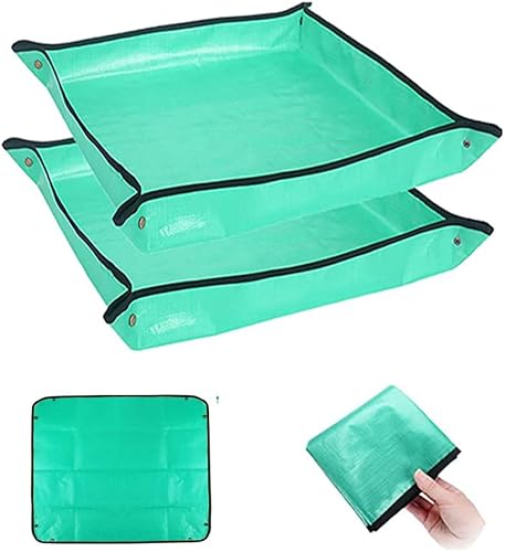 BIUWING Tapete de trasplante de plantas de 39.4 x 39.4 pulgadas, impermeable, tapete de trasplante para suculentas, tapete portátil de jardinería