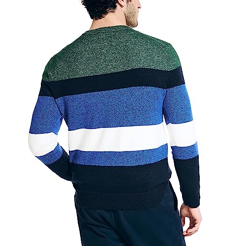 Nautica Men's Sustainably Crafted Striped Textured Crewneck Sweater2