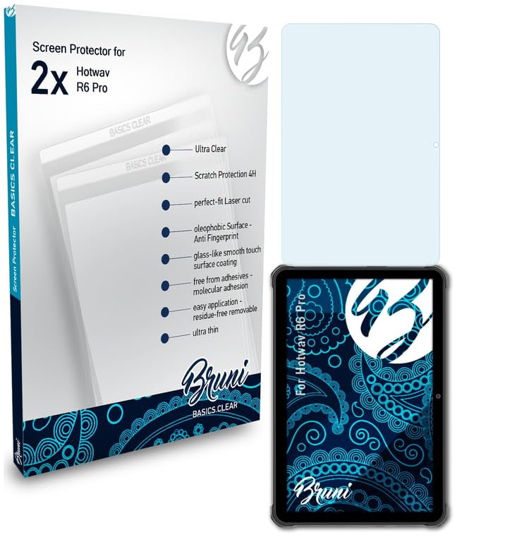 Bruni Screen Protector compatible with Feelworld FT6 Protector Film, crystal clear Protective Film (2X)